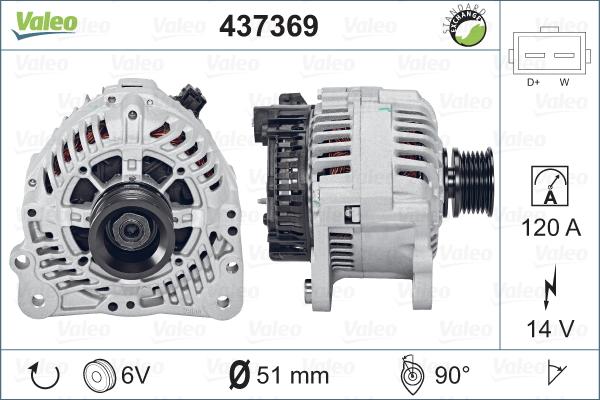 Valeo 437369 - Генератор vvparts.bg