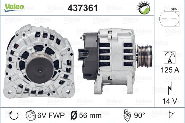 Valeo 437361 - Генератор vvparts.bg