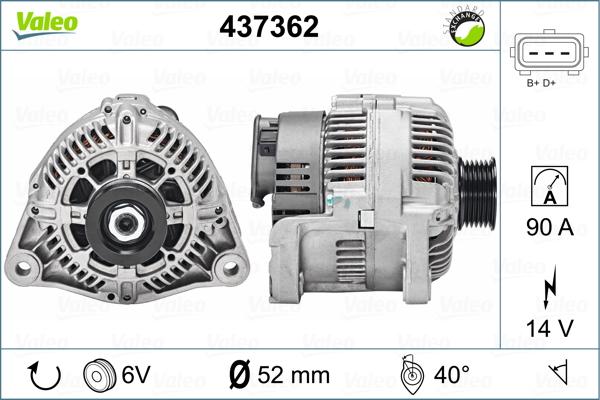 Valeo 437362 - Генератор vvparts.bg