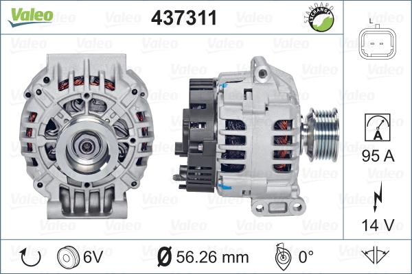 Valeo 437311 - Генератор vvparts.bg