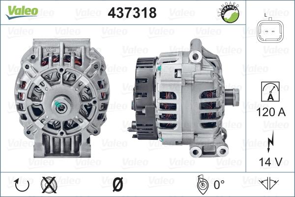 Valeo 437318 - Генератор vvparts.bg