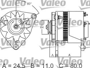 CITROËN 437380 - Генератор vvparts.bg