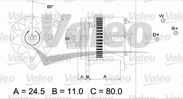 CITROËN 437380 - Генератор vvparts.bg