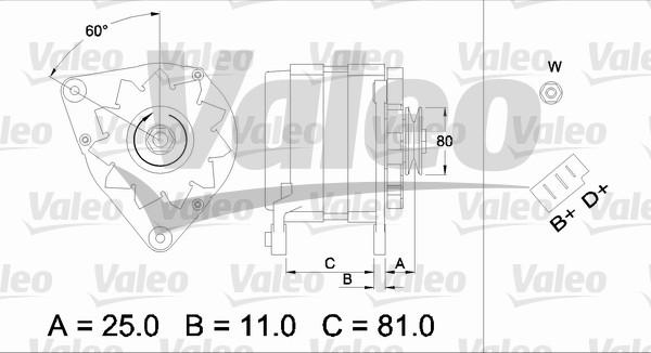 Valeo 437381 - Генератор vvparts.bg