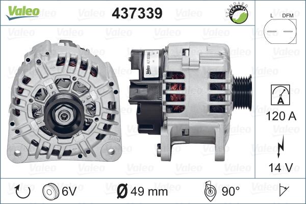 Valeo 437339 - Генератор vvparts.bg