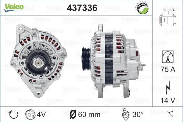 Valeo 437336 - Генератор vvparts.bg