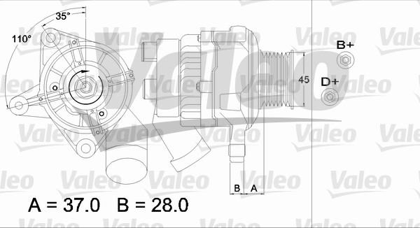 Valeo 437331 - Генератор vvparts.bg