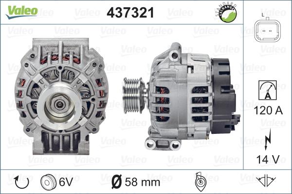 Valeo 437321 - Генератор vvparts.bg