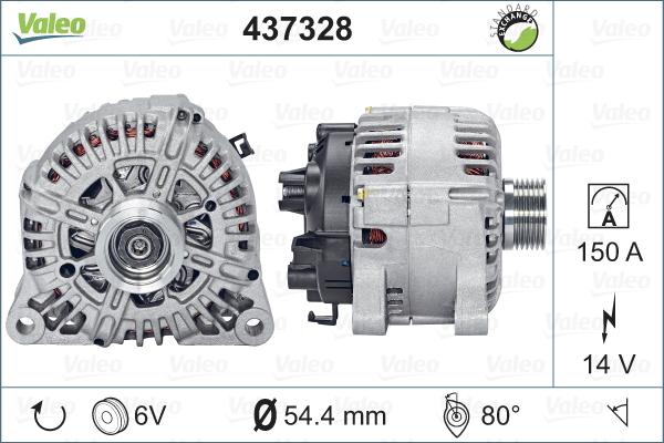 Valeo 437328 - Генератор vvparts.bg