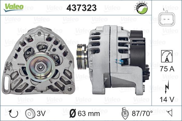 Valeo 437323 - Генератор vvparts.bg