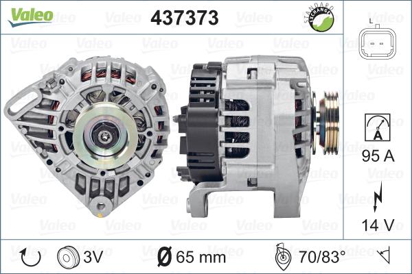 Valeo 437373 - Генератор vvparts.bg