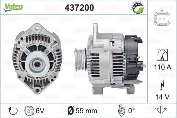 Valeo 437200 - Генератор vvparts.bg