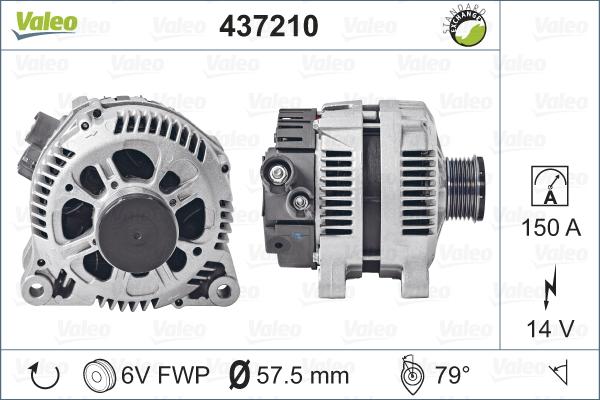 Valeo 437210 - Генератор vvparts.bg