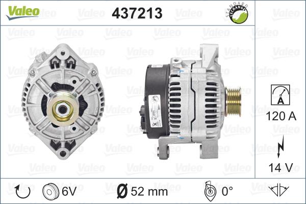 Valeo 437213 - Генератор vvparts.bg