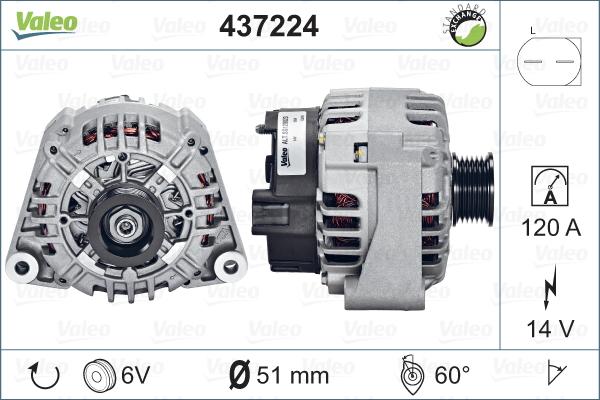 Valeo 437224 - Генератор vvparts.bg