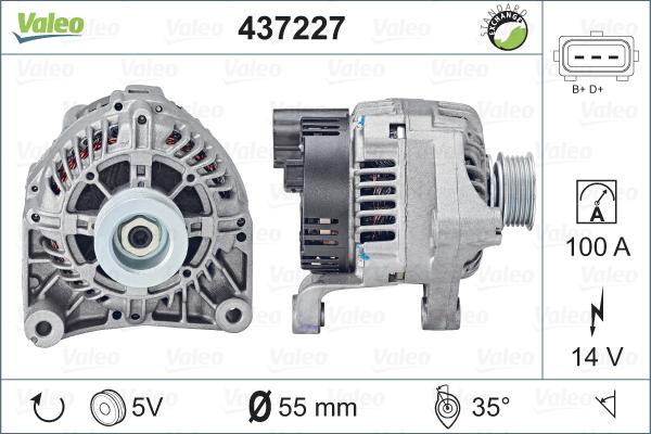 Valeo 437227 - Генератор vvparts.bg