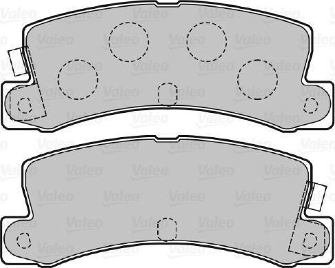 Valeo 598984 - Комплект спирачно феродо, дискови спирачки vvparts.bg