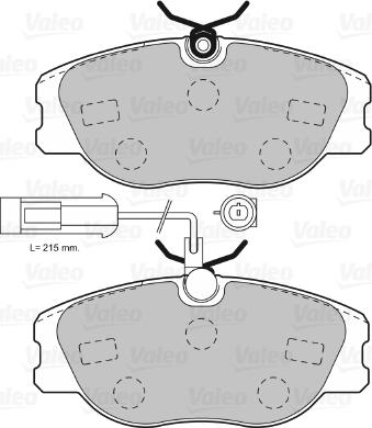 Valeo 598985 - Комплект спирачно феродо, дискови спирачки vvparts.bg