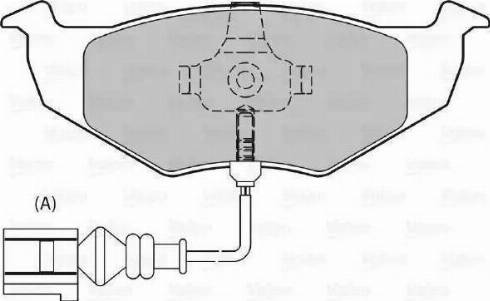 Valeo 598302 - Комплект спирачно феродо, дискови спирачки vvparts.bg