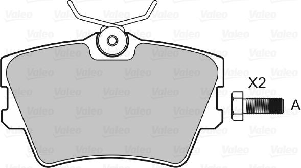Valeo 598482 - Комплект спирачно феродо, дискови спирачки vvparts.bg