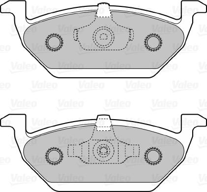 Valeo 598487 - Комплект спирачно феродо, дискови спирачки vvparts.bg