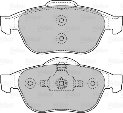 Valeo 598471 - Комплект спирачно феродо, дискови спирачки vvparts.bg
