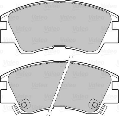 Valeo 598597 - Комплект спирачно феродо, дискови спирачки vvparts.bg