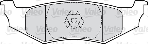 Valeo 598544 - Комплект спирачно феродо, дискови спирачки vvparts.bg