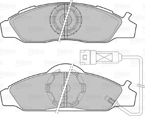 Valeo 598528 - Комплект спирачно феродо, дискови спирачки vvparts.bg