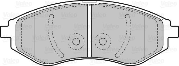 Valeo 598644 - Комплект спирачно феродо, дискови спирачки vvparts.bg