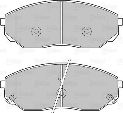 Valeo 598654 - Комплект спирачно феродо, дискови спирачки vvparts.bg