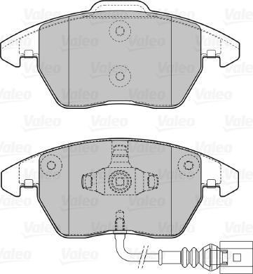 Valeo 670635 - Комплект спирачно феродо, дискови спирачки vvparts.bg