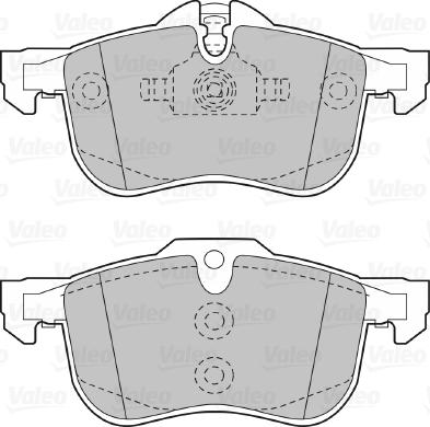 Valeo 598632 - Комплект спирачно феродо, дискови спирачки vvparts.bg