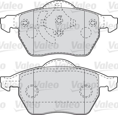 Valeo 598049 - Комплект спирачно феродо, дискови спирачки vvparts.bg