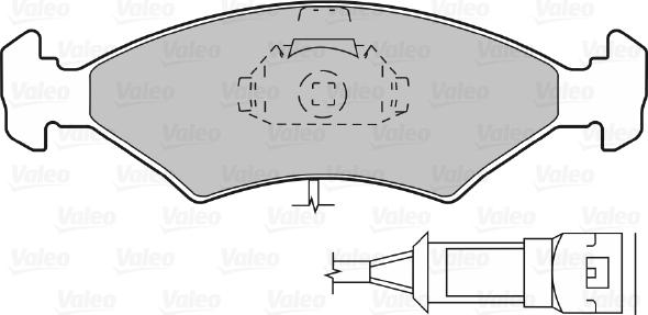 Valeo 598042 - Комплект спирачно феродо, дискови спирачки vvparts.bg