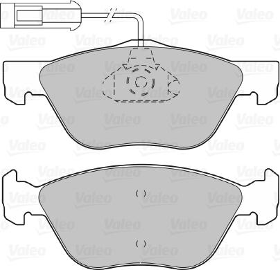 Valeo 598308 - Комплект спирачно феродо, дискови спирачки vvparts.bg