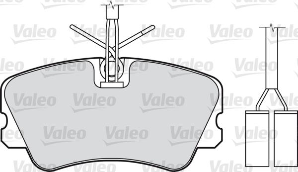 Valeo 598008 - Комплект спирачно феродо, дискови спирачки vvparts.bg