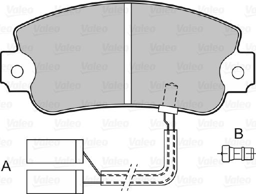 Valeo 598141 - Комплект спирачно феродо, дискови спирачки vvparts.bg