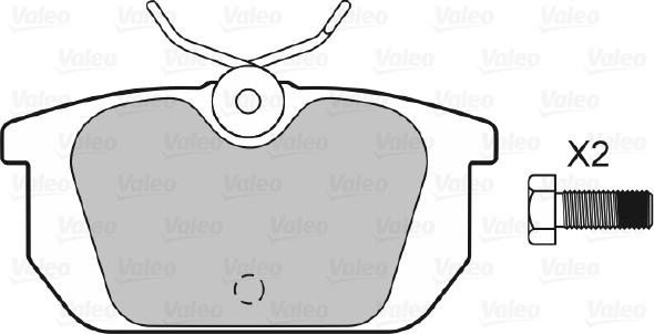 Valeo 598142 - Комплект спирачно феродо, дискови спирачки vvparts.bg
