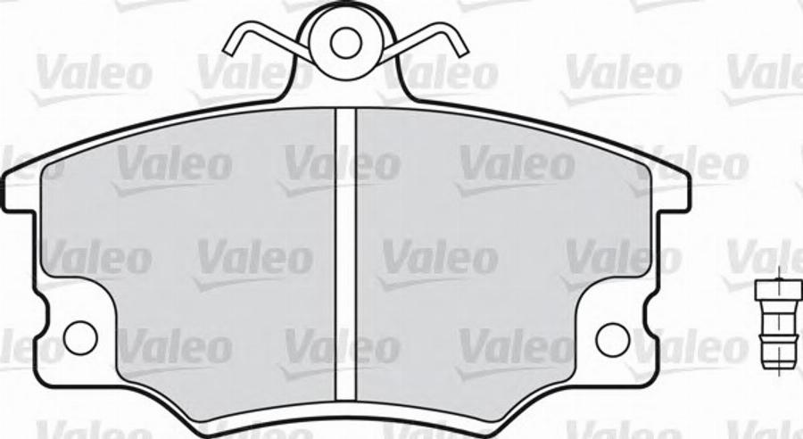 Valeo 598101 - Комплект спирачно феродо, дискови спирачки vvparts.bg