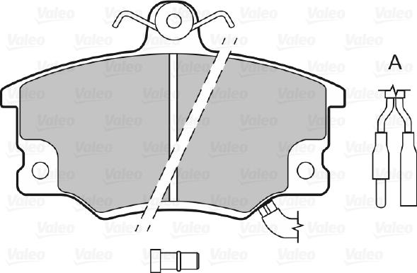 Valeo 598134 - Комплект спирачно феродо, дискови спирачки vvparts.bg