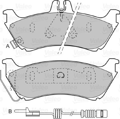 Valeo 598813 - Комплект спирачно феродо, дискови спирачки vvparts.bg