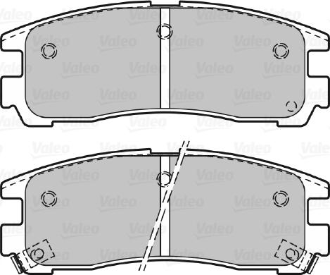 Valeo 598834 - Комплект спирачно феродо, дискови спирачки vvparts.bg