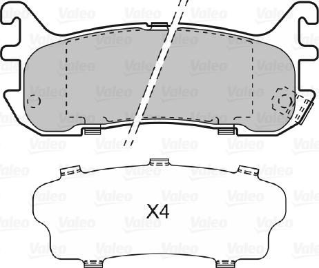 Valeo 598835 - Комплект спирачно феродо, дискови спирачки vvparts.bg