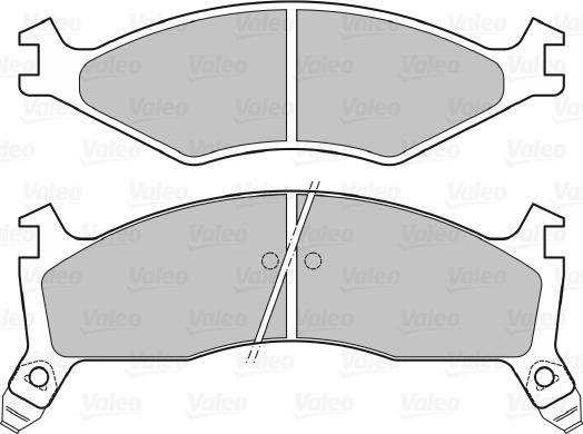 Valeo 598838 - Комплект спирачно феродо, дискови спирачки vvparts.bg