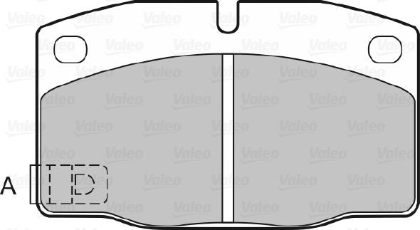 Valeo 598333 - Комплект спирачно феродо, дискови спирачки vvparts.bg