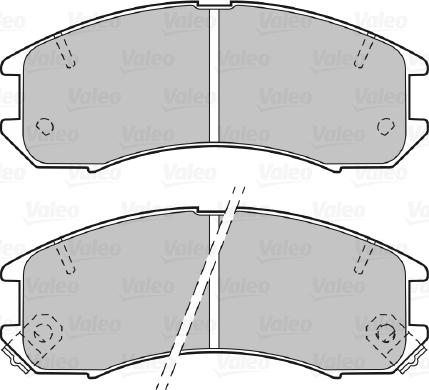 Valeo 598250 - Комплект спирачно феродо, дискови спирачки vvparts.bg