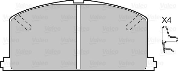 Valeo 598266 - Комплект спирачно феродо, дискови спирачки vvparts.bg