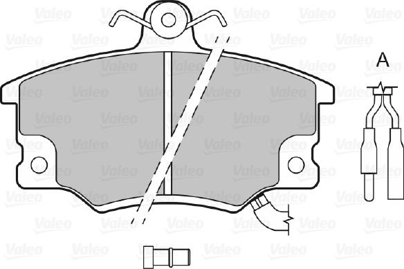 Valeo 598219 - Комплект спирачно феродо, дискови спирачки vvparts.bg