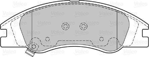 Valeo 598705 - Комплект спирачно феродо, дискови спирачки vvparts.bg